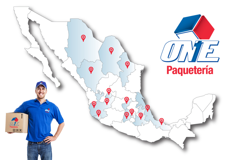 Mapa de cobertura ONE Paquetería